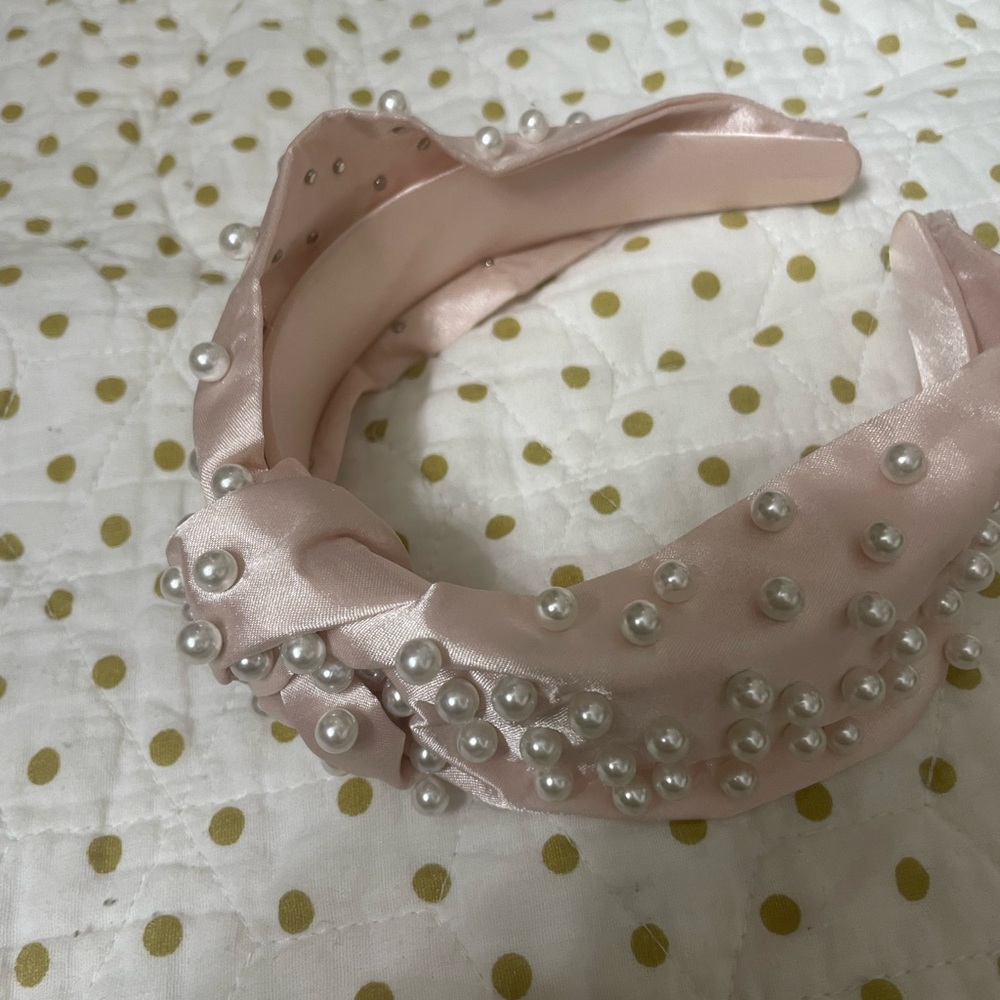 Pink Pearl Embellished Headband